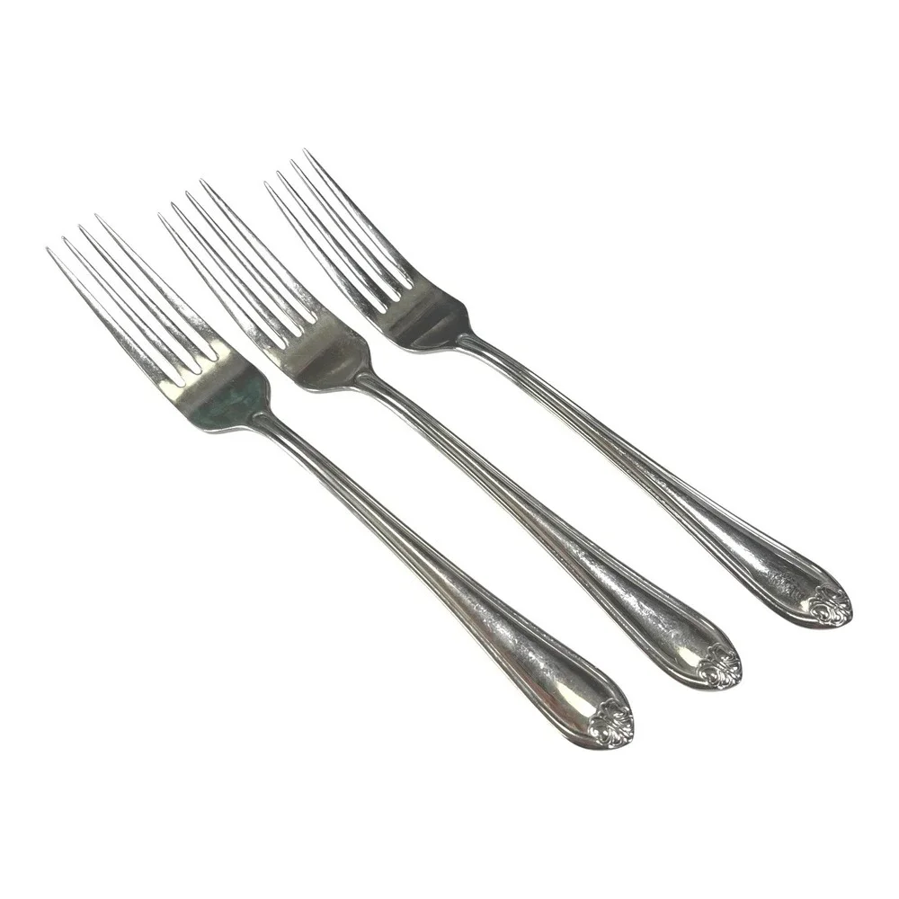Lenox Silver Dinner Forks 18/8 Stainless Set of 3 Classic‎ Unknown Pattern